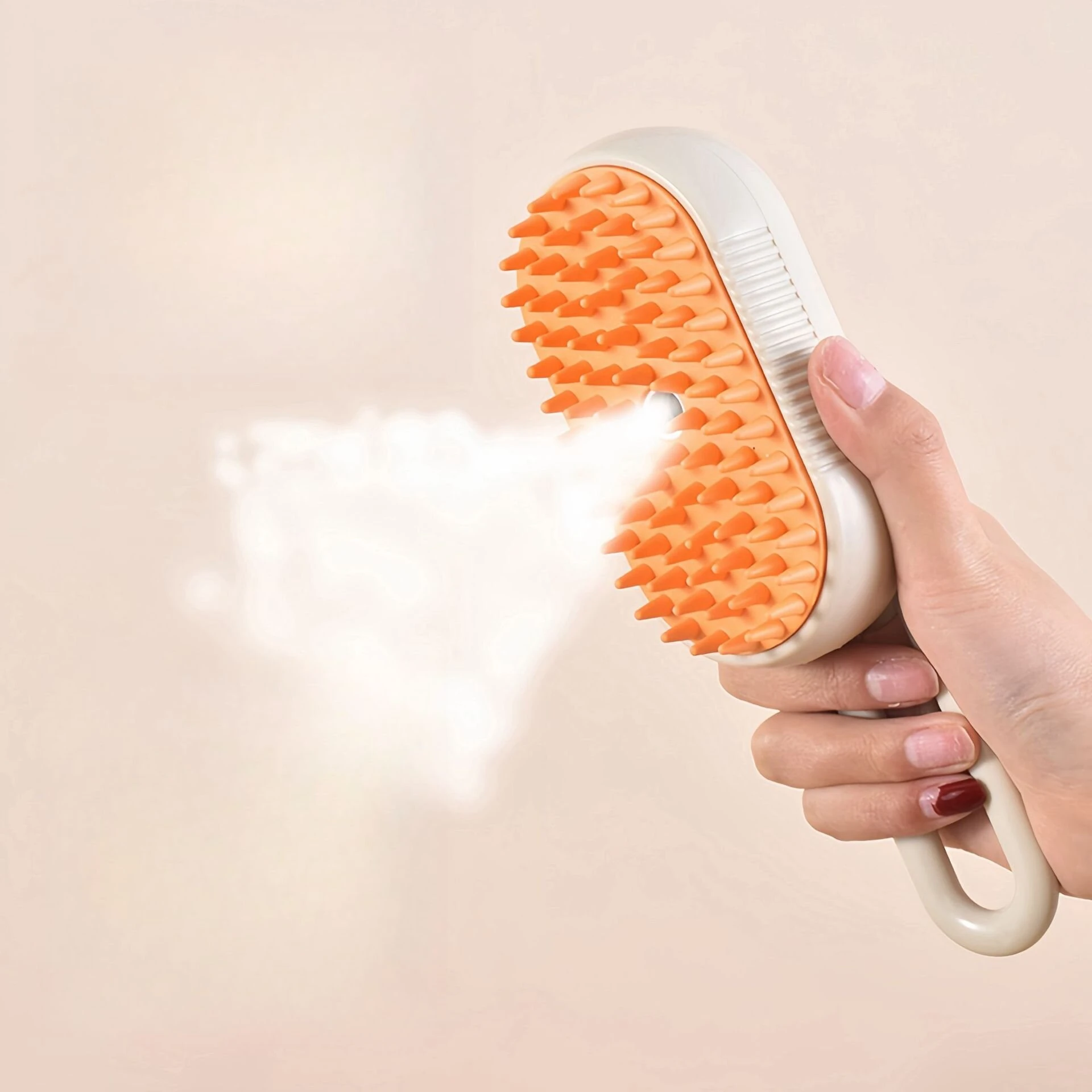 (image for) 3-in-1 Electric Pet Deshedding Brush Water Dog Spray Comb Massage USB Charging Soft Silicone Teeth Pet Grooming Tool