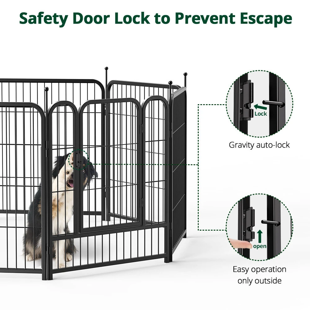 (image for) PawGiant Dog Playpen Designed for Indoor Use, Dog Pen with Rubber Pads for Small Medium Dogs Puppy Inside
