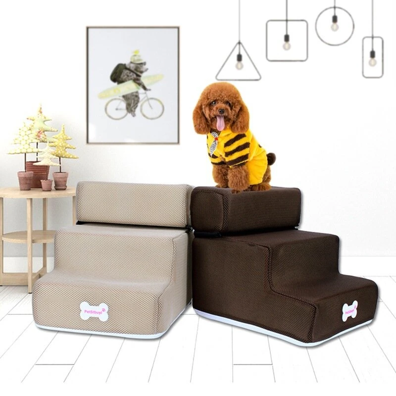 (image for) Pet Stairs High Rebound Soft Washable Pet Ramp Climbing Ladder